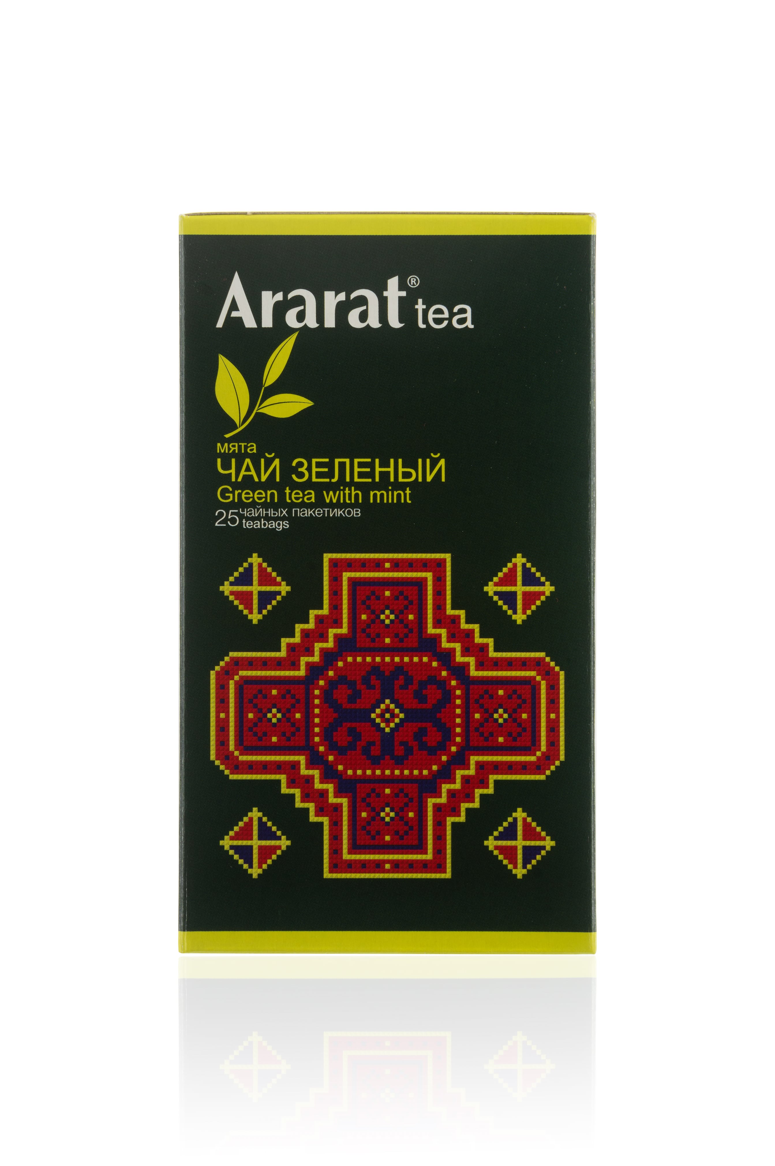 картинка Чай в к/к зеленый байховый с мятой "Ararat", 25 пак от магазина Армениум