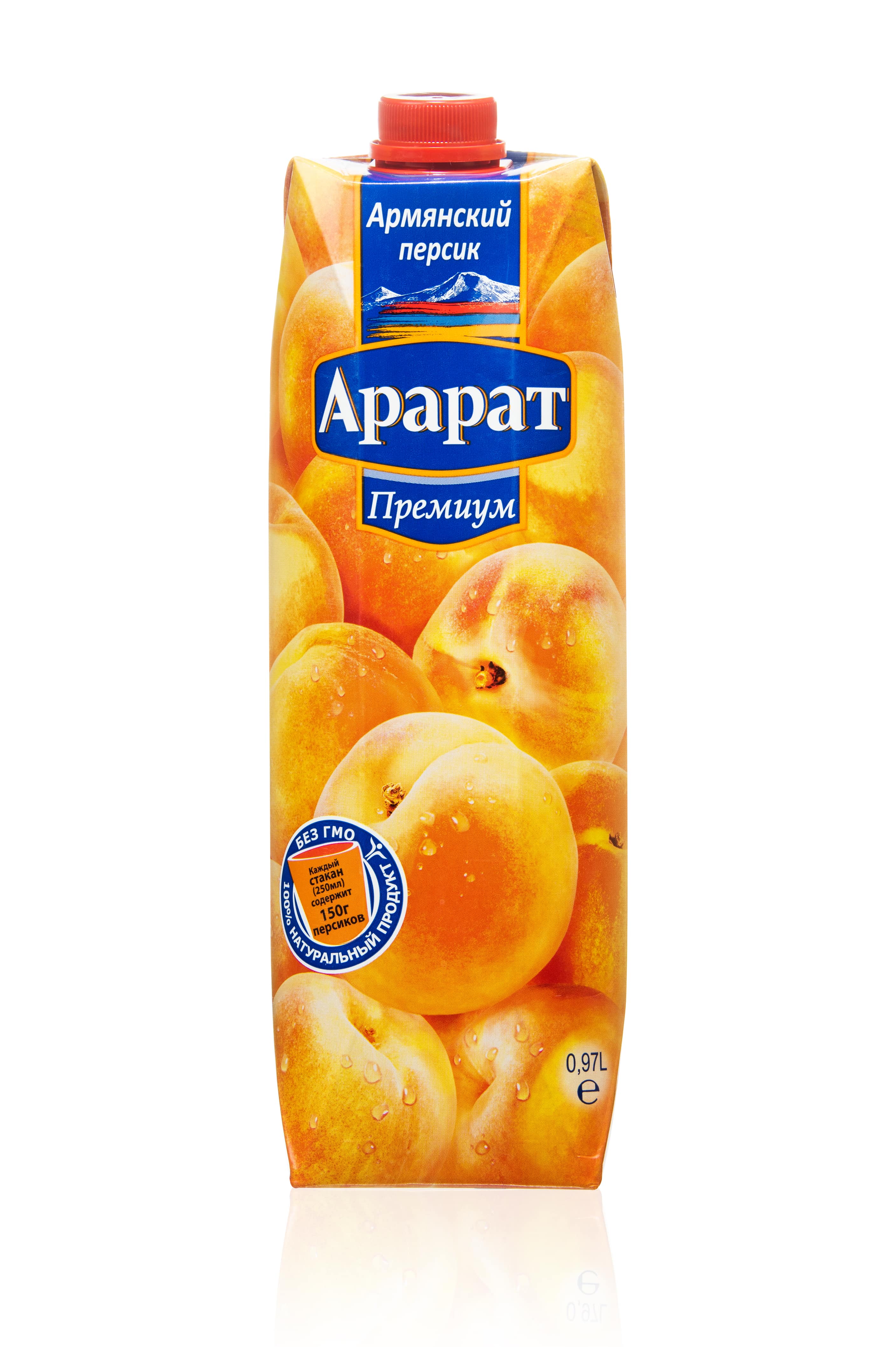 картинка Персиковый нектар с мякотью "Ararat Premium" 0.97л. ТПА от магазина Армениум